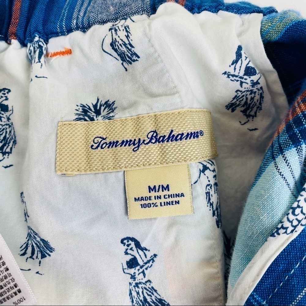 Tommy Bahama Matadero Linen Plaid Shorts Size M - Picture 10 of 12